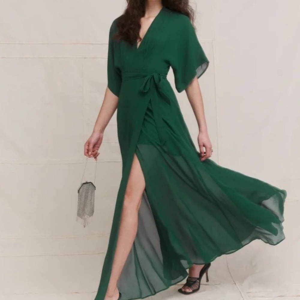 Reformation Green Maxi Dress